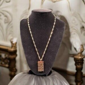 Zenarab Necklace Intricate Calligraphy Pendant Elegant Arabic Boho Chic Cultural